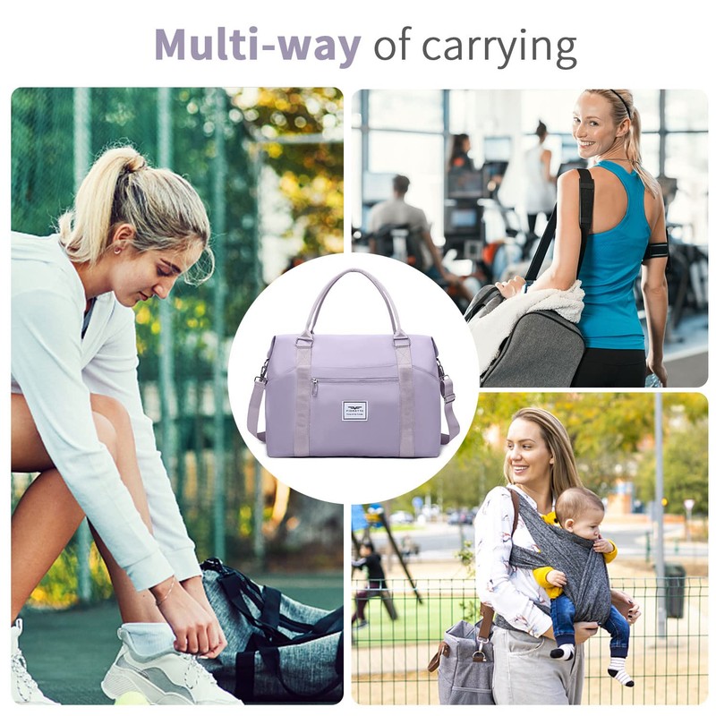 FIORETTO Women's Travel Bag, Sports Bag, Hand Luggage, Weekender Bag,