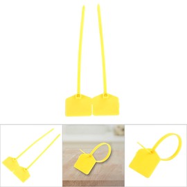 Ejoyous Cable Ties with Labelling Field, Pack of 100 Plastic Cable Ties Tags, Self-Locking Cable Ties, Labels, Suitcase Bag, Label Tag, for Clothing, Logistics, Luggage Transport, 12 cm (Yellow)