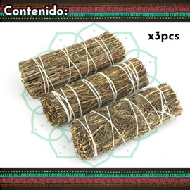 MUT22 Premium Californian Desert Sage, 100% Natural and Cleansing, Ideal for Spiritual and Energetic Rituals, Liés Salvia Apiana Blanc (Pack of 3, Desert Sage)