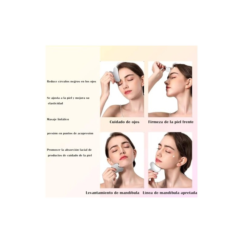 Guibell Gua Sha, Herramientas de raspado de acero inoxidable para