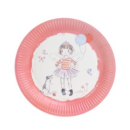 Talking Tables Pack of 12 Tilly & Tigg Pink Paper Plates for Kids Party Supplies | Eco-Friendly Tableware, Recyclable and Disposable | Alternative to Fairy Princess Birthday, Picnic, Girls Sleepover