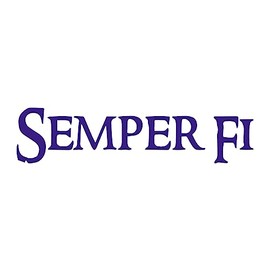 Bargain Max Decals - Semper Fi Marines Sticker Decal Notebook Car Laptop 6" (Purple)