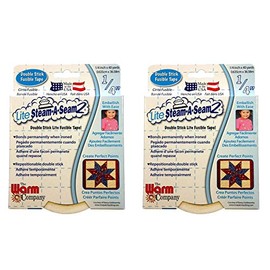 Warm Company Lite Steam-A-Seam 2 Double Stick Fusible Web Tape -1/4" X 40 Yards, Set of 2