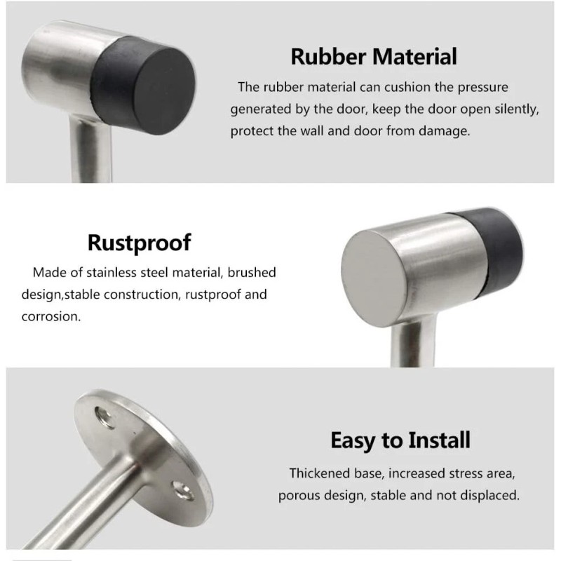 Heavy Duty 3" Heavy Duty Floor Mount Door Stop -