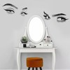 6 Pieces Black Woman Beauty Eyes Wall Decal DIY Fashion