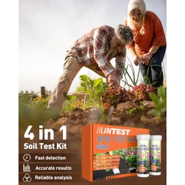 Pawfly 4 in 1 Soil Test Kit for pH, Nitrogen, Phosphorus & Potassium, 40 Tests Soil Testing Kit for Lawn Garden Yard Farm, Accurate Soil pH Test Kit for Vegetable Flower Grass Indoor & Outdoor Plants