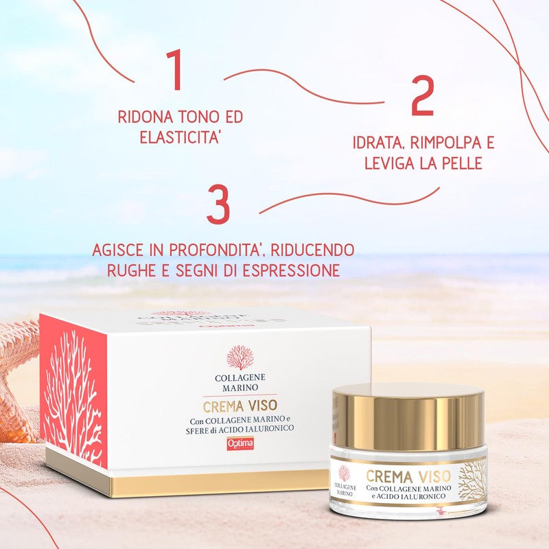 Optima Naturals Marine Collagen Face Cream Anti-Ageing Care with Innovative