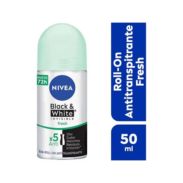 NIVEA Desodorante Black&White Fresh Roll On 50ml