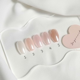 Glazed Donut Pearl Wedding Nail Tips - Stiletto / 글레이즈드도넛진주펄웨딩 네일팁 - 스틸레토