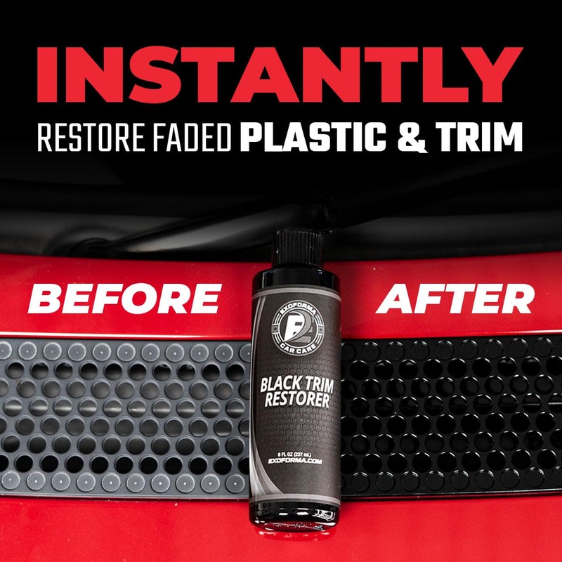 ExoForma Black Trim Restorer - Lasts 6+ Months, Dye Infused