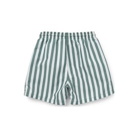 LDIOIF Boys Swim Trunks Quick Dry Beach Wear Sport Swim Shorts Kids Green Striped Bathing Suit Light Weight Board Shorts 4-5T