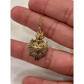 Sacred Heart of Jesus Necklace - Size: 18” Flat Chain Necklace