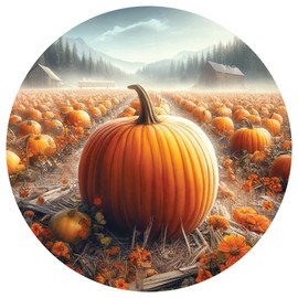 Screen Door Magnets - Patch Small Holes & Keep People and Pets from Running Into Screen Doors with Magnetic Screen Door Savers - Made in USA - Pumpkin Patch - 6 x 6 inches - Pack of 2 (1 Pair)