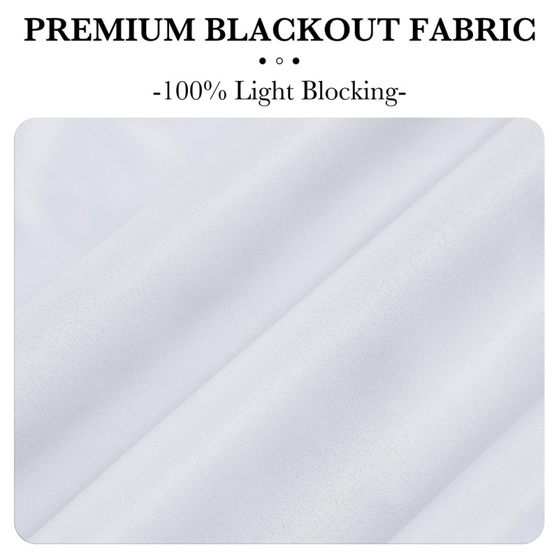 RYB HOME 100% Blackout Self Adhesive Portable Blackout Curtain, Greyish