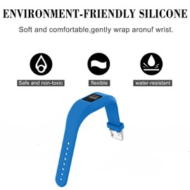 Ankersaila Bands Compatible with Garmin Vivofit 3/jr/jr 2,Adjustable Replacement Wristbands for Kids Women Men (Blue/Red)