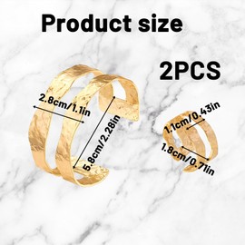 YSFVNP 2 Pcs Gold Bangle, Bangles, for Womens Gold Bangles Stackable Glossy Plated Layered Thin Charm for Wedding Party Costume Jewellery Accessories