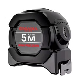 Metric Measuring Tape Meter 5M*25mm Self Locking Shock Resistant Fluorescent Steel Tape Measure High Precision Metre Ruler Scale Measuring Tools