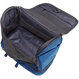 ALCIONO Large Hanging Travel Toiletry Bag - Waterproof Makeup Organizer Bag Shaving Kit Toiletry Bag for Travel Accessories, Shampoo, Cosmetic, Personal Items - Blue (24 x 20 x 14 cm)