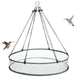 FoldTier Universal Wild Bird Seed Catcher Hanging Hoop Platform Bird Seed Catcher Tray for Hummingbird Feeders Bee Feeder Outdoor Garden Accessories(2 Pieces,24 Inch)