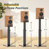 GZGDLJQ Adjustable Bookshelf Speaker Stands Pair, 20-27.5 Inch All-Metal Heavy
