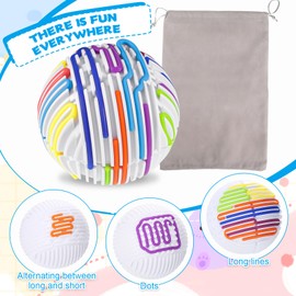 Sensory Fidget Board Ball Toy, Sensory Fidget Toys, Split Design with 16 Pcs of Rubber Ropes for Stress Relief, Cognitive Development, Perfect for ADHD, Autism, Anxiety Relief & Occupational Therapy