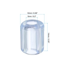 PATIKIL 30pcs Kitchen Sink Rack Feet 5mm Inside x 10mm Outside Diameter Plastic Sink Replacement Feet for Protective Sink Grid, Clear