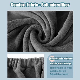 VOPHIA 2 Pack Men Boys Soft Wearable Bath Towels with Snaps,Soft Adjustable Bathroom Pool Beach Spa Bathing Shower Cover Up Wrap Around Towel with Elasticated Band