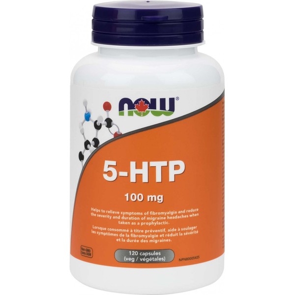 NOW Foods 5-HTP 100 mg, 120 Capsules