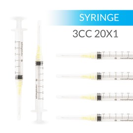 NANOSHARPS 3ML Syringe 20x1 (3cc 20x1 - 100 pack) Industrial, lab, scientific, sterile. disposable 100 units per box