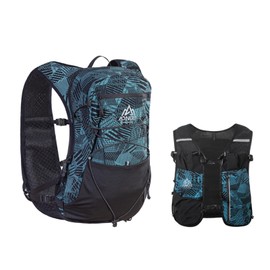 Lightweight Hydration Backpack, Hydro Water Daypack ,12L Insulated Hiking Backpack for Hiking Cycling Running Biking Rave (Green, L/XL)