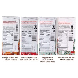 Theo Chocolate Organic Dark Chocolate + Sea Salt Variety 6 Pack | Fair Trade, Chocolate Gift