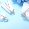 Cubic Zirconia Initial Necklace Letter N Neckalce for Women Girls