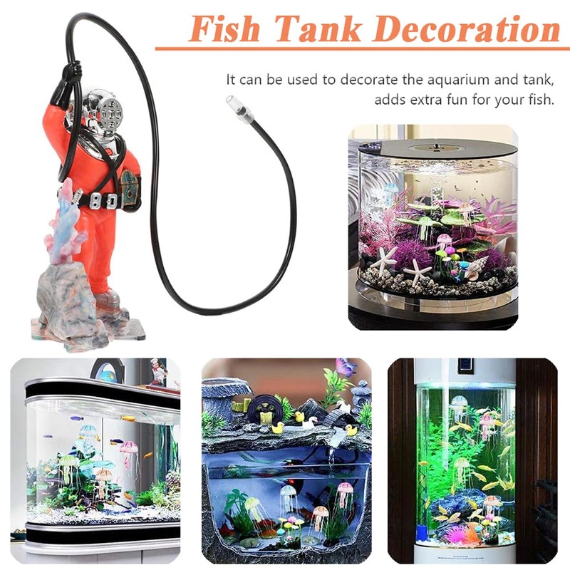 Wolfride Fish Tank Bubbler Decorations Aquarium Diver Ornament Scuba Diving
