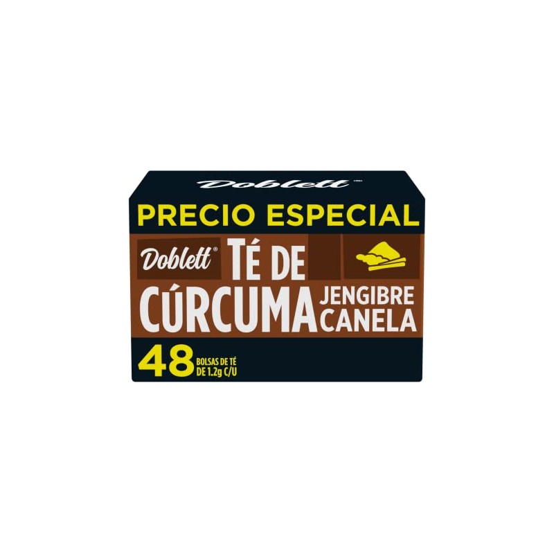 Té Doblett Cúrcuma Jengibre Canela 48 sobres
