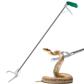 47" Extra Heavy Duty Snake Tongs Reptile Grabber Catcher Wide Jaw Handling Tool