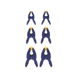 IRWIN QUICK-GRIP Spring Clamps for Woodworking, Multiple Sizes 1", 2" and 3/4", 6 Pack (IRHT83241)