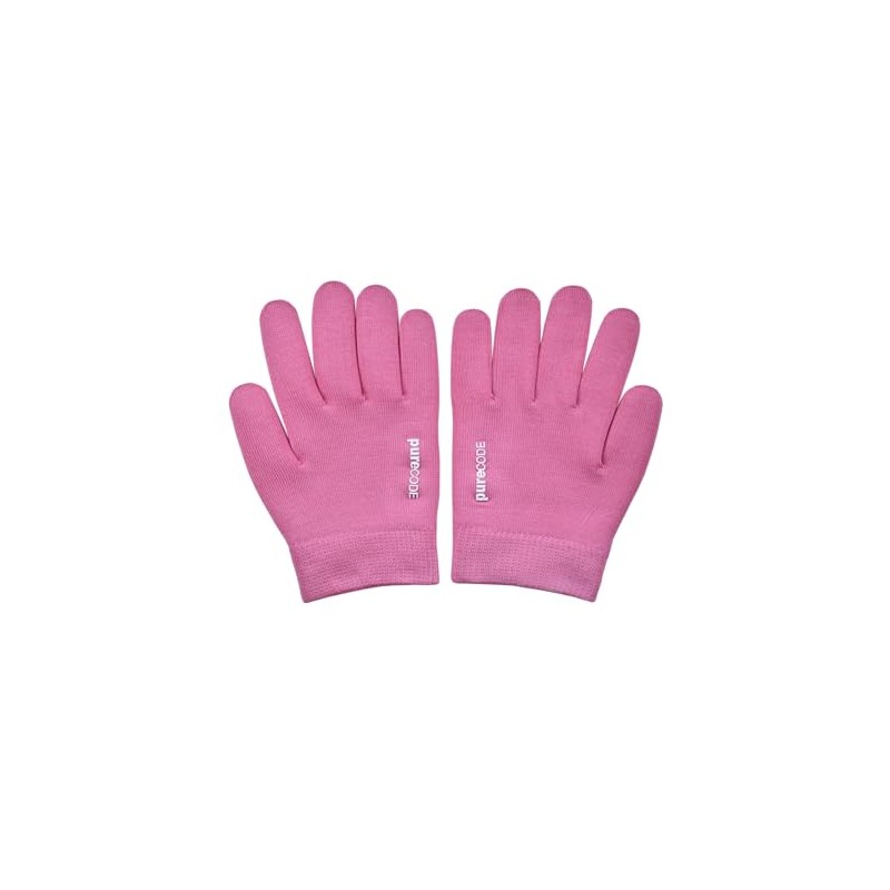 PURECODE Moisturizing Gel Gloves for Dry Skin, S-M (Pink)