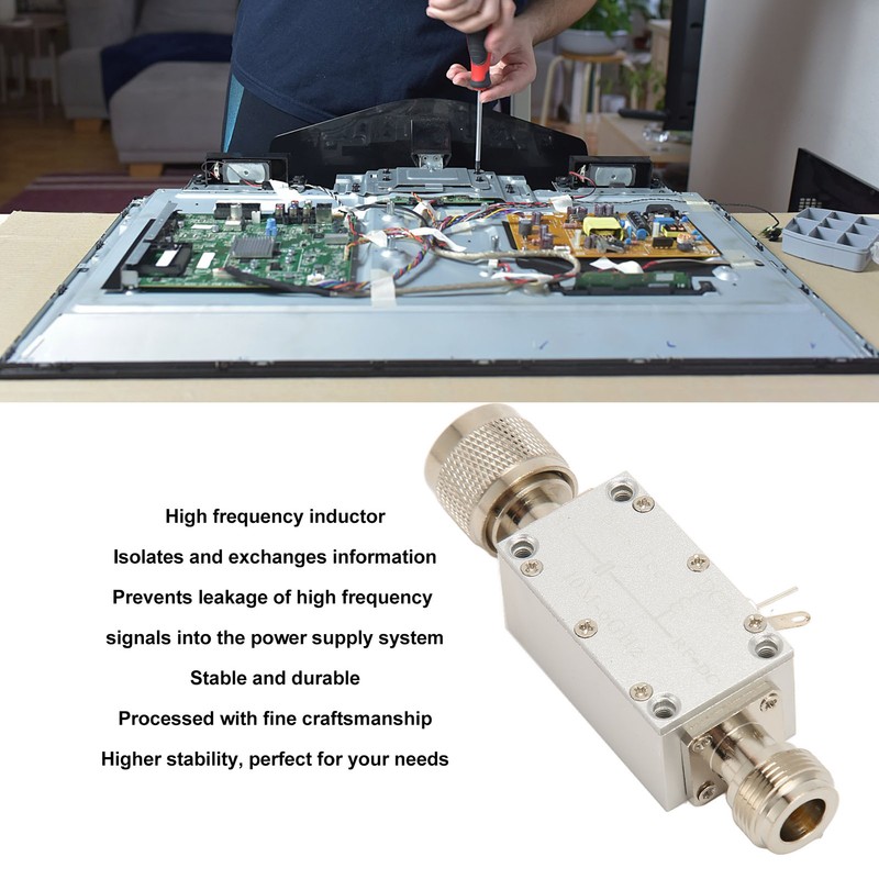 RF Broadband Amplifier 10MHz‑6GHz DC50V Aluminum Alloy RF DC Blocker