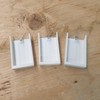Generic 3 Pack Square Flag Hinge Replacement Covers, White, Plastic,