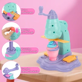 Dreamon Clay Ice Maker - Clay Play Kitchen Accessories from 3 4 5 6 Years, Kneading Tool Children with 12 Modelling Clay, Children's Clay Toy Gift Girls Boys