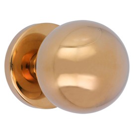 Amig - Runder Türknauf für Haupteingangstüren | Griff für die Haustür | Griffdurchmesser Ø70 mm | Edelstahl 18/8 | Gold | Inklusive Befestigungsschraube und Mutter