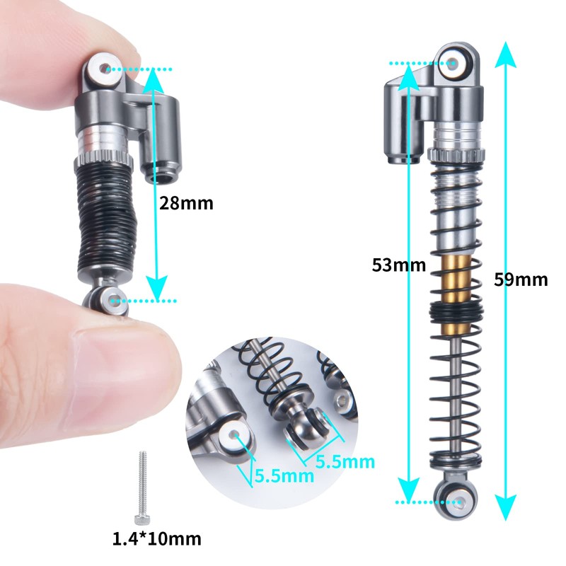 Benedict Harry Metal 53mm Shocks Aluminum Threaded Tele Absorber Damper