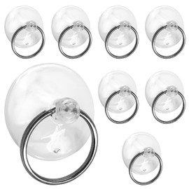 Piutouyar 12Pcs Suction Cup with Ring 2"/50mm Clear Key Ring Suction Cups Sucker for Window Kitchen Wall Hook Hanger