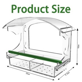 Clear Acrylic Window Bird Feeder,Acrylic Birds Feeders,Bird Feeder with 4 Strong Suction Cups,Transparent Bird House,Wild Birds Bird Nest,for Garden,Yard