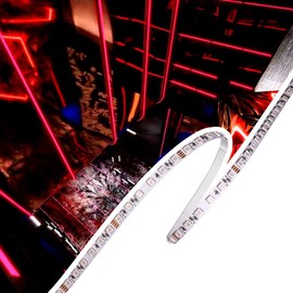 wixure WIXUER® - Tira de luces LED RGB (10 m, 5 mm, 24 V, 120D 2835 RGB IP20)