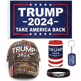 ARAZADR Stamped 3 strands 11CT Cross Stitch Painting Kits Unique America Trump 2024 Supporter Kit | Trump 2024 Flag | Trump 2024 Hat | Trump Gifts | Trump Flags | Trump Merch| One Size 11.81×15.75Inch