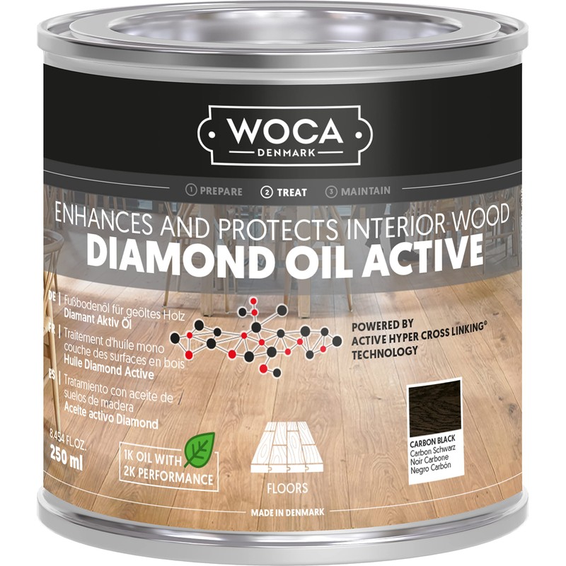 WOCA Denmark Diamond Oil Active (Carbon Black, 8.5 oz) –