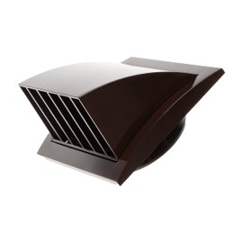Vent Systems 4" Inch Brown Exhaust Vent Cover Dryer Vent Hood Louvered Dryer Cover Vent Hood Cap One-Directional Plastic Air Supply Grille Non Return Valve Outlet Cowl Air Vent Grille