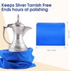 Sanwuta 8 Pcs Zippered Silver Storage Bags Anti Tarnish Silver
