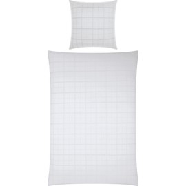 Erwin Müller Passau Bed Linen Mako Damask White - Boil-Proof Size 155 x 200 cm (80 x 80 cm)